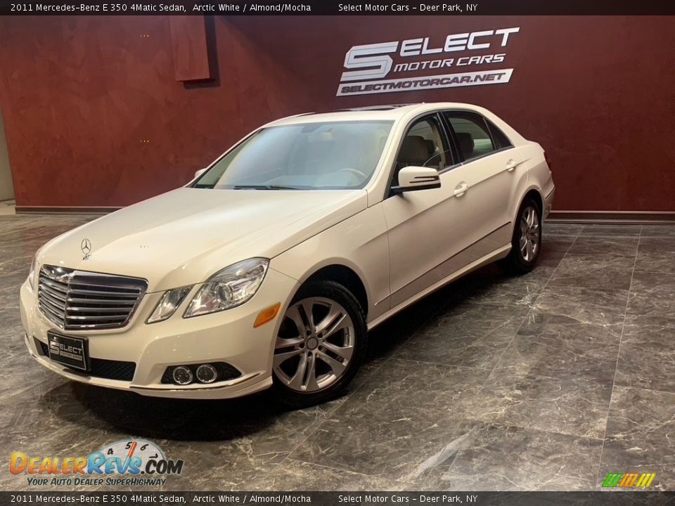 2011 Mercedes-Benz E 350 4Matic Sedan Arctic White / Almond/Mocha Photo #6