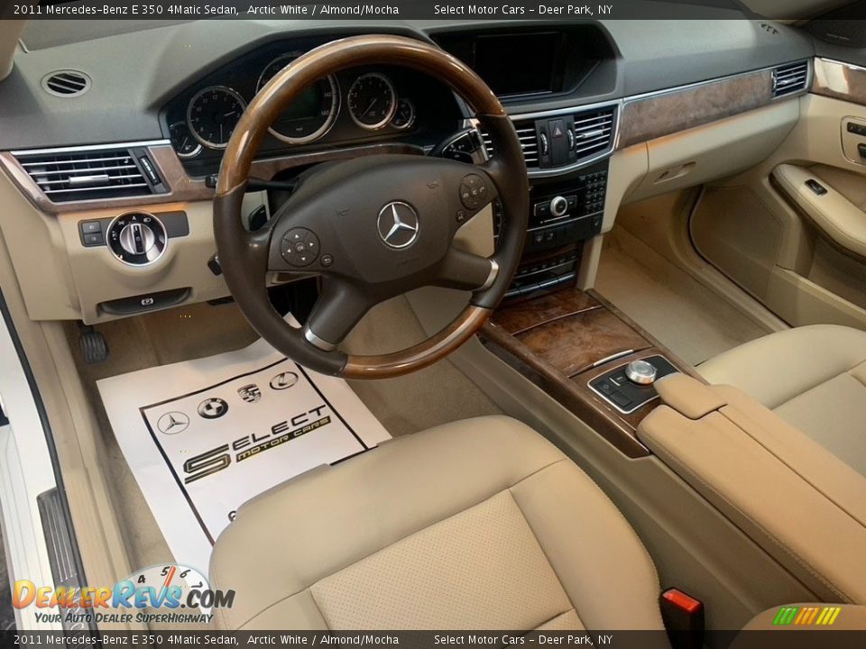 2011 Mercedes-Benz E 350 4Matic Sedan Arctic White / Almond/Mocha Photo #8