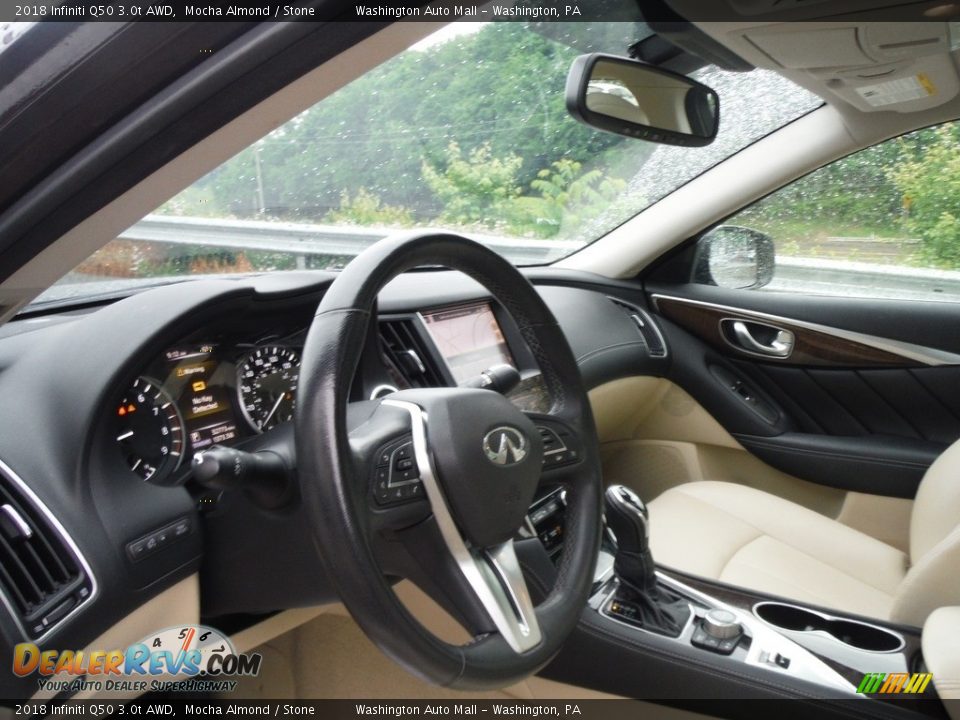 2018 Infiniti Q50 3.0t AWD Mocha Almond / Stone Photo #19