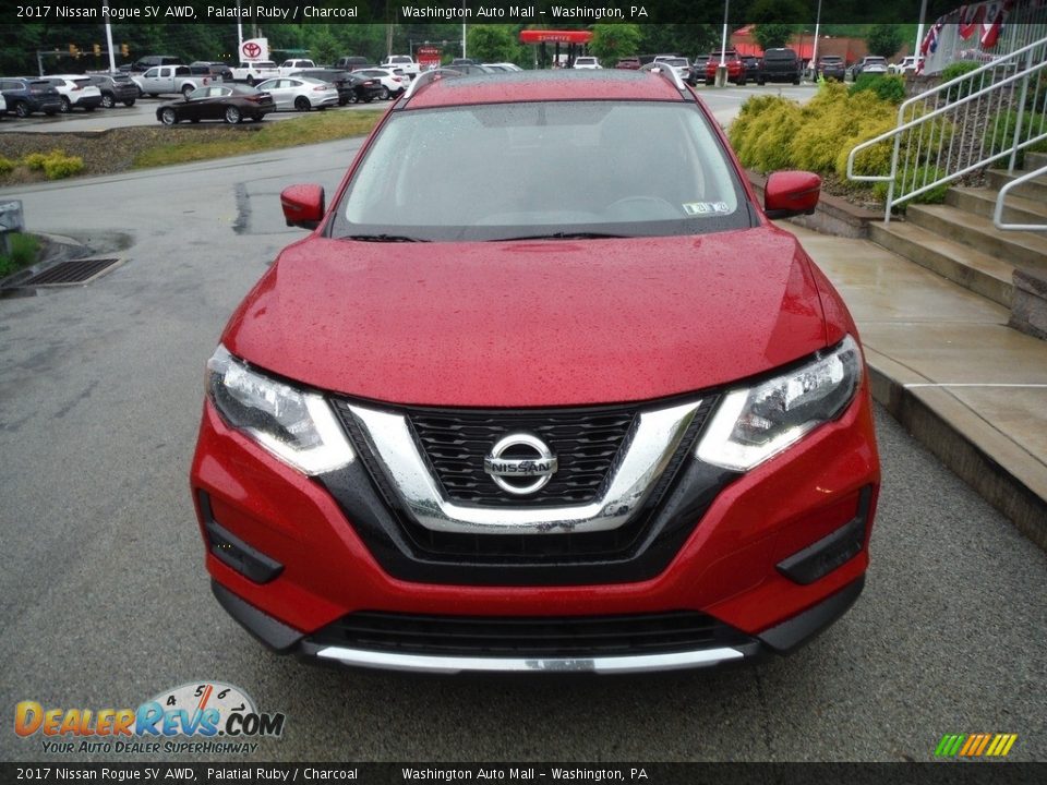 2017 Nissan Rogue SV AWD Palatial Ruby / Charcoal Photo #11