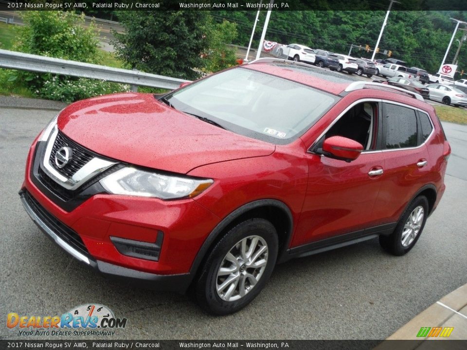 2017 Nissan Rogue SV AWD Palatial Ruby / Charcoal Photo #12