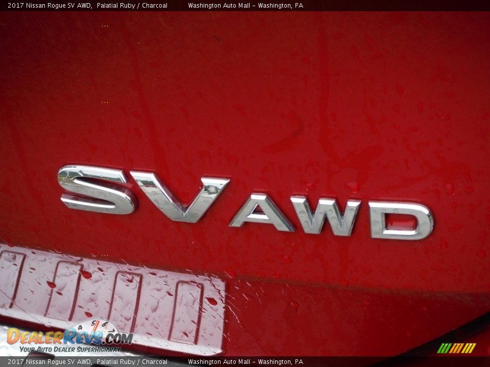 2017 Nissan Rogue SV AWD Palatial Ruby / Charcoal Photo #16