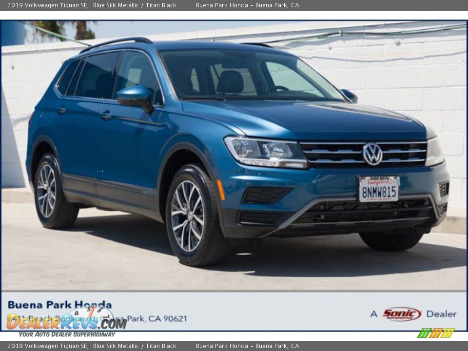 2019 Volkswagen Tiguan SE Blue Silk Metallic / Titan Black Photo #1