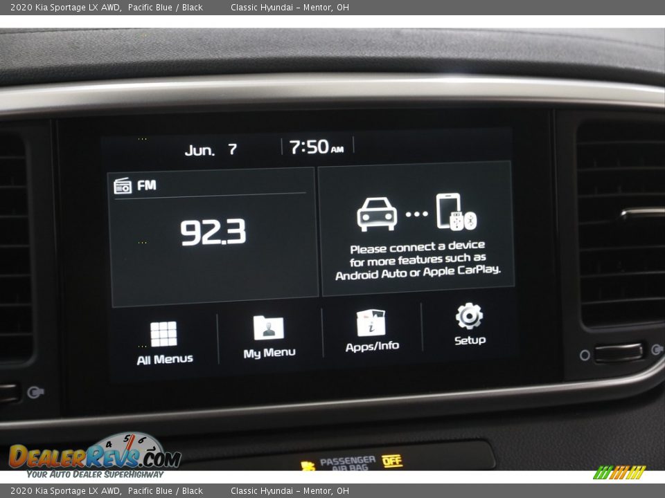 2020 Kia Sportage LX AWD Pacific Blue / Black Photo #10