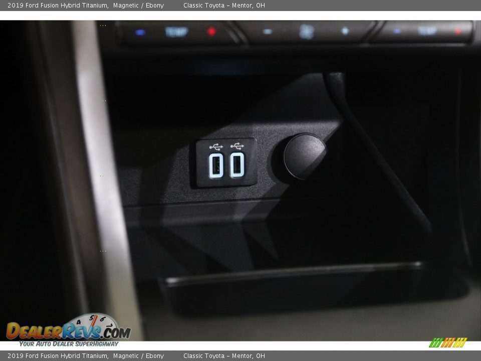 2019 Ford Fusion Hybrid Titanium Magnetic / Ebony Photo #15