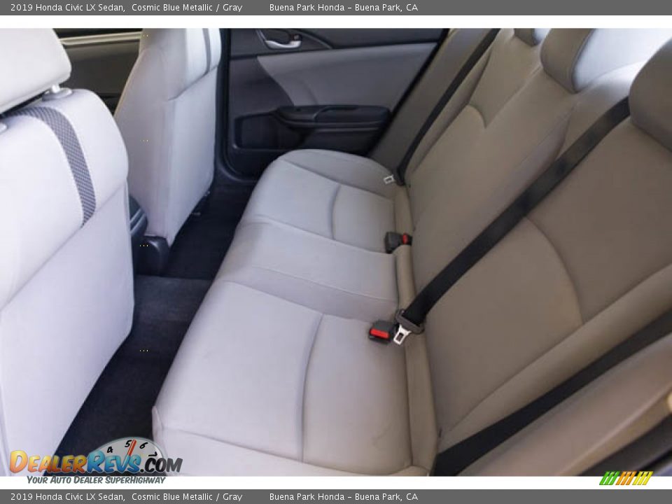 2019 Honda Civic LX Sedan Cosmic Blue Metallic / Gray Photo #4