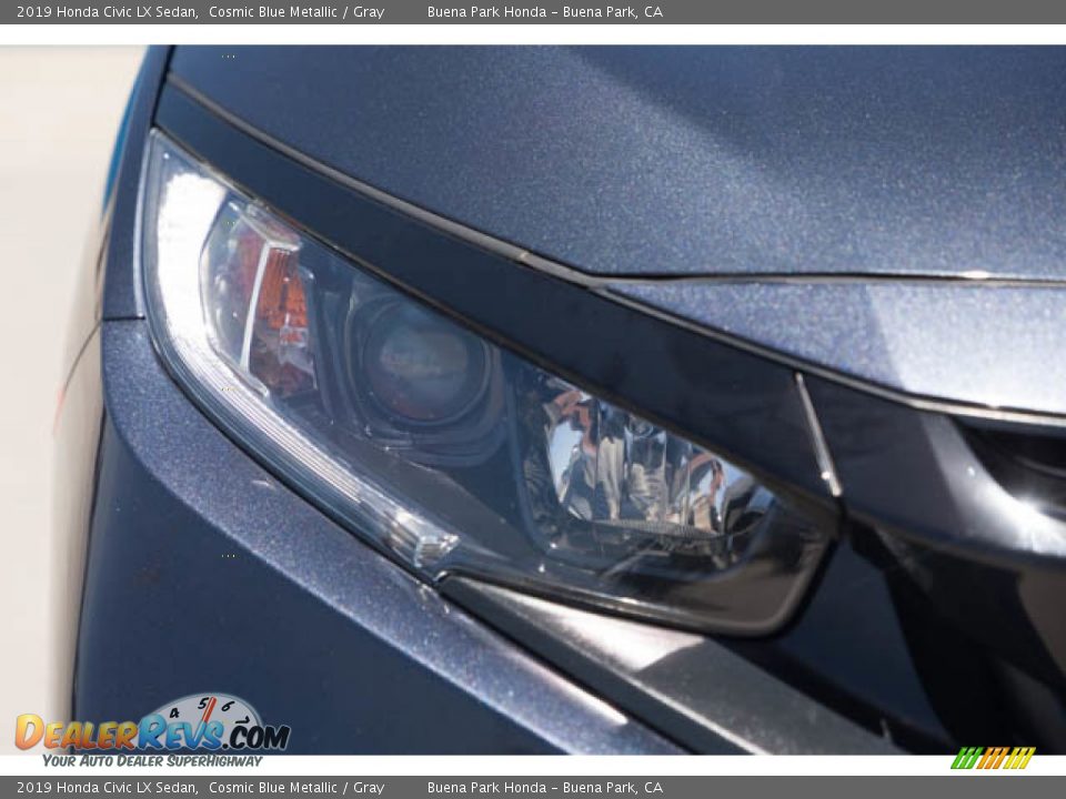 2019 Honda Civic LX Sedan Cosmic Blue Metallic / Gray Photo #8