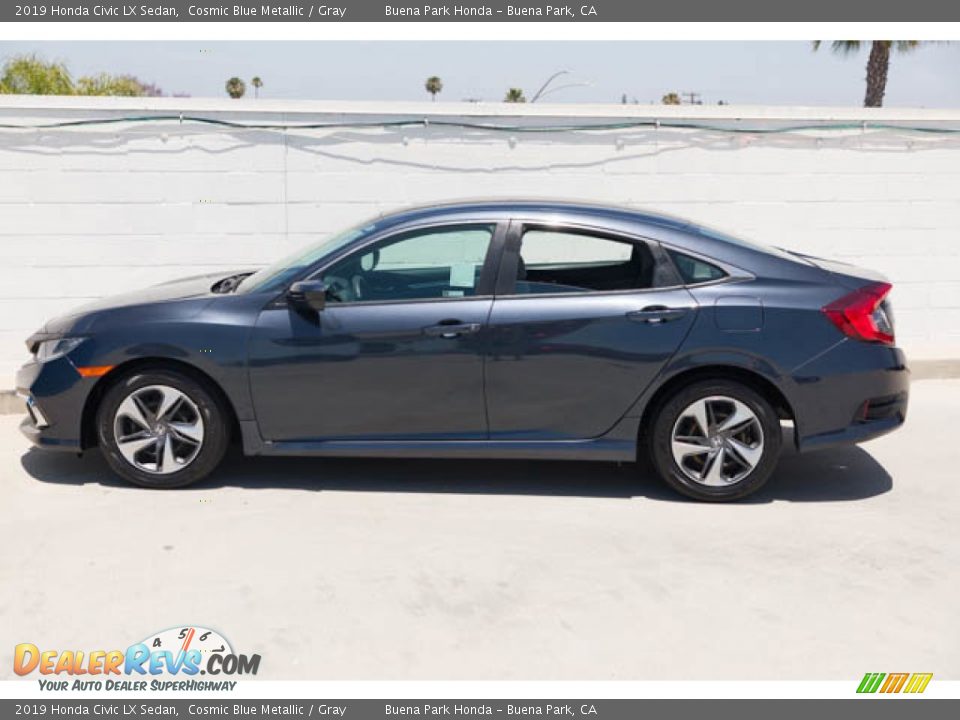 2019 Honda Civic LX Sedan Cosmic Blue Metallic / Gray Photo #10