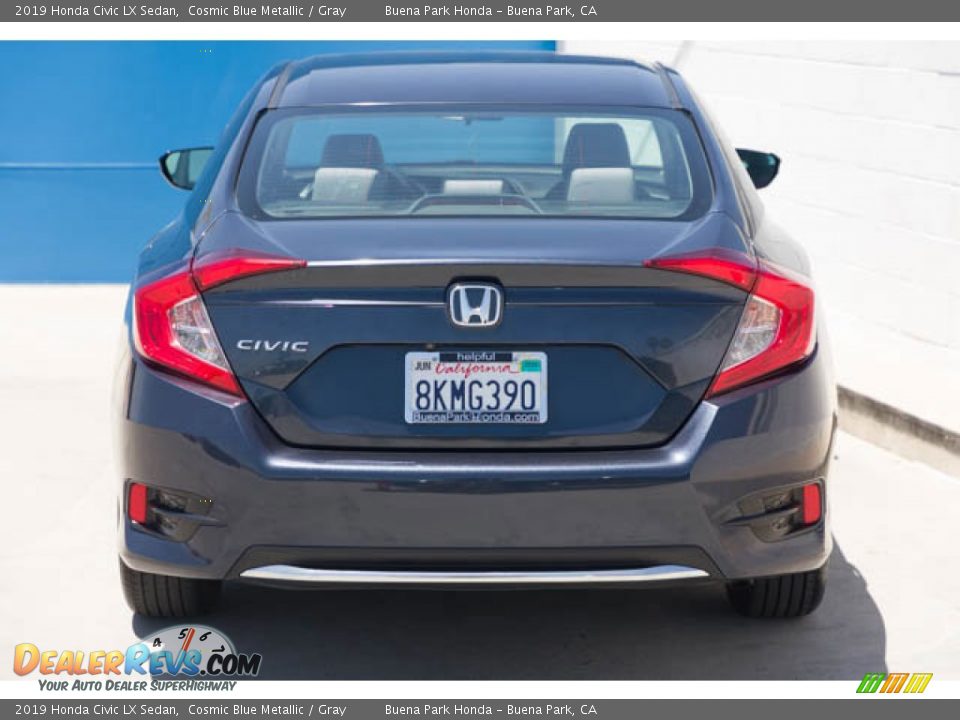 2019 Honda Civic LX Sedan Cosmic Blue Metallic / Gray Photo #11