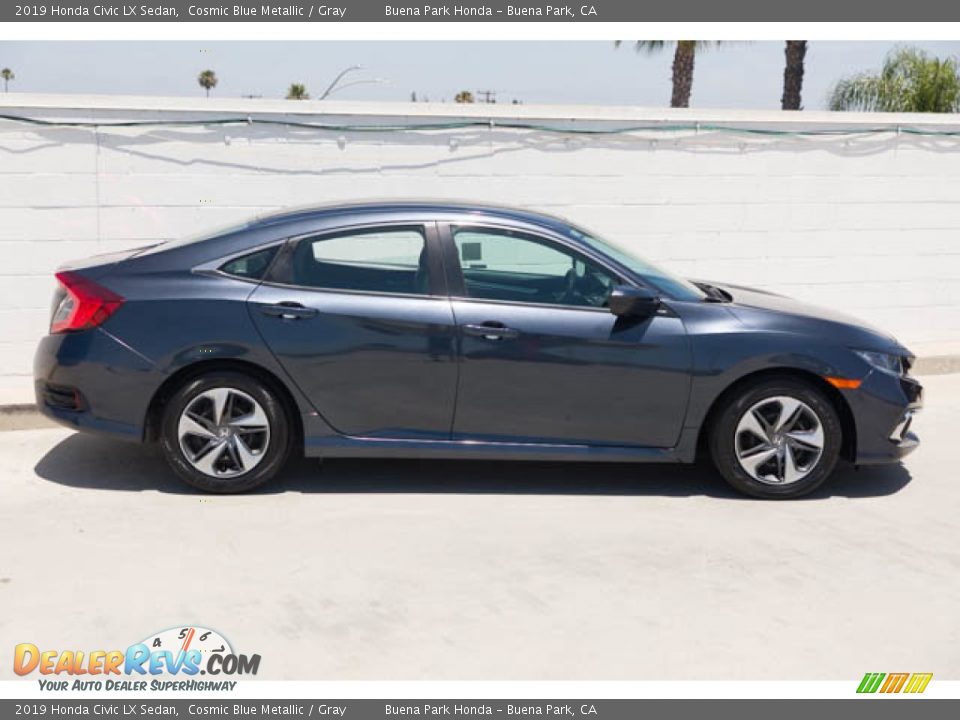 2019 Honda Civic LX Sedan Cosmic Blue Metallic / Gray Photo #14