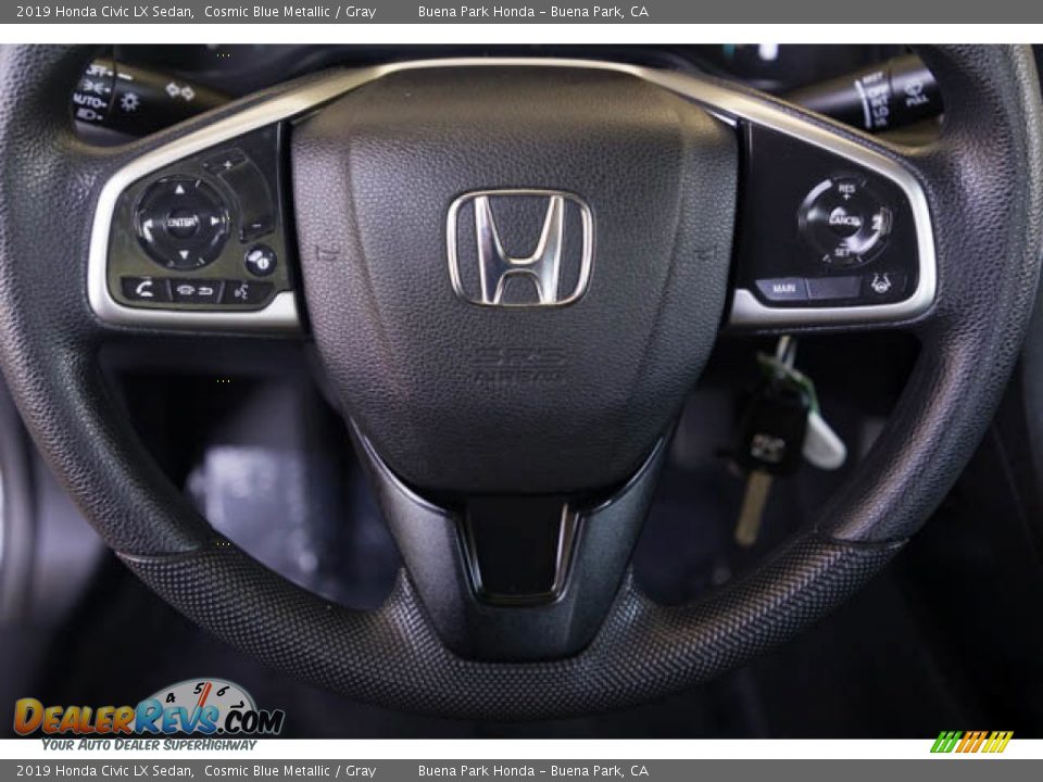 2019 Honda Civic LX Sedan Cosmic Blue Metallic / Gray Photo #15