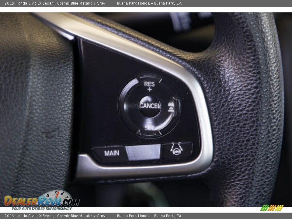 2019 Honda Civic LX Sedan Cosmic Blue Metallic / Gray Photo #17
