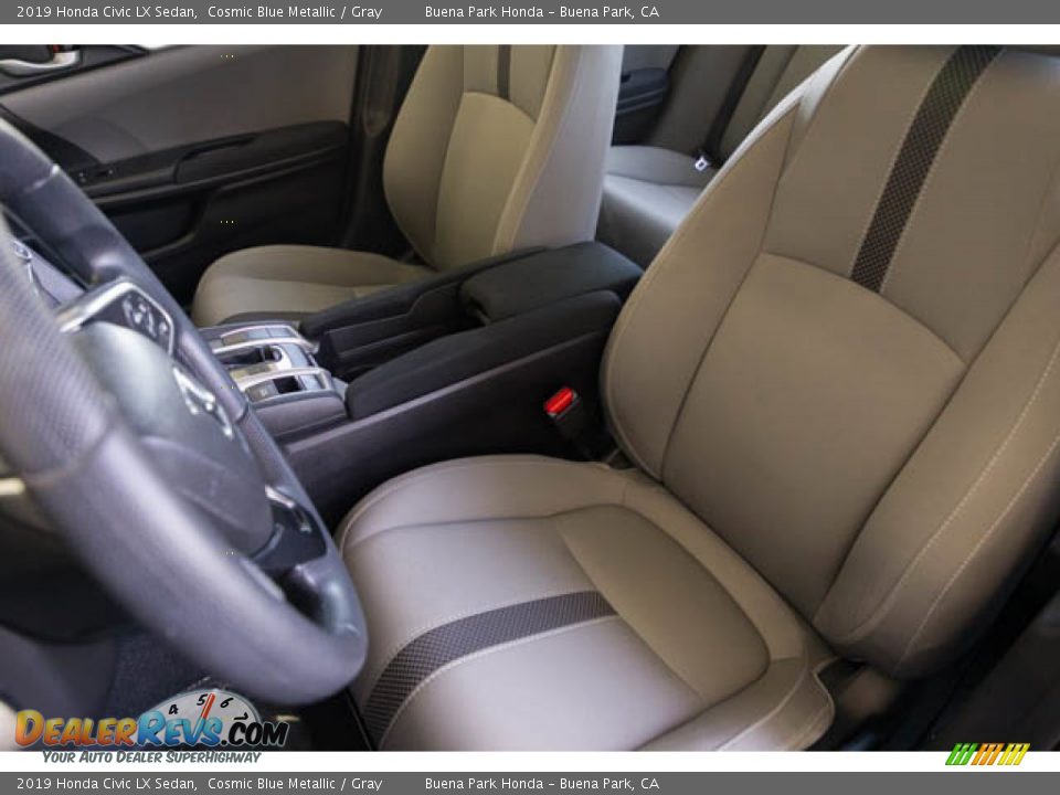 2019 Honda Civic LX Sedan Cosmic Blue Metallic / Gray Photo #18