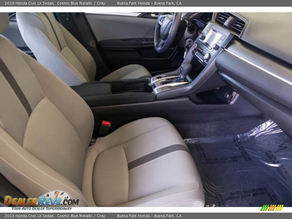 2019 Honda Civic LX Sedan Cosmic Blue Metallic / Gray Photo #23
