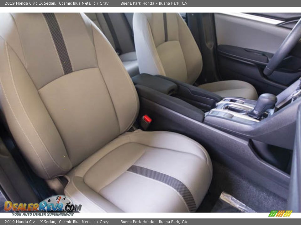 2019 Honda Civic LX Sedan Cosmic Blue Metallic / Gray Photo #24