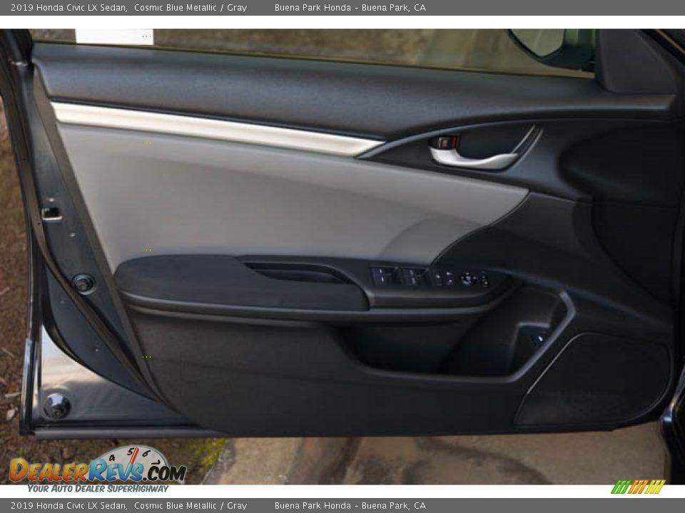 2019 Honda Civic LX Sedan Cosmic Blue Metallic / Gray Photo #28
