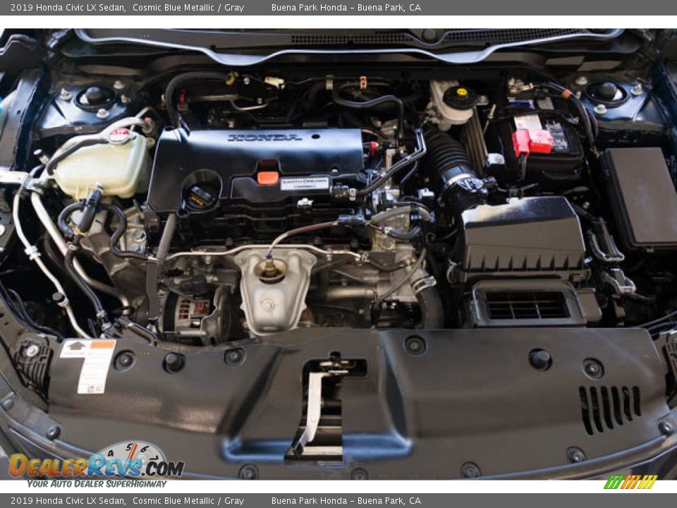 2019 Honda Civic LX Sedan Cosmic Blue Metallic / Gray Photo #33