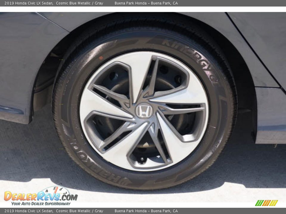 2019 Honda Civic LX Sedan Cosmic Blue Metallic / Gray Photo #34