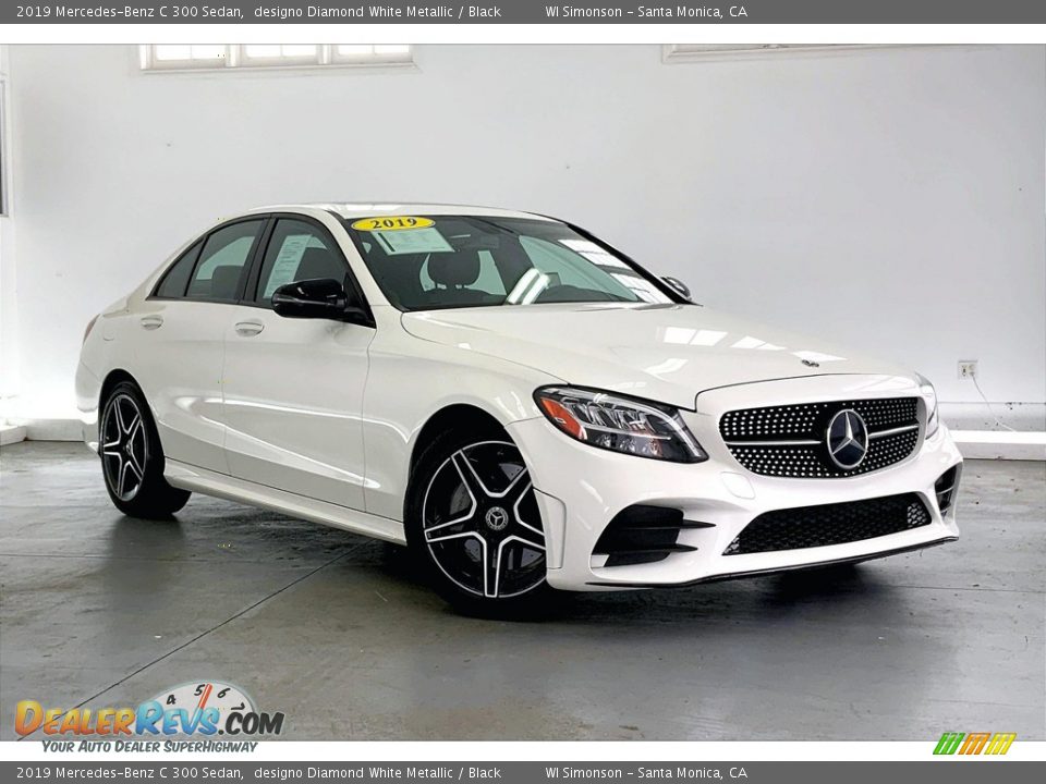2019 Mercedes-Benz C 300 Sedan designo Diamond White Metallic / Black Photo #34