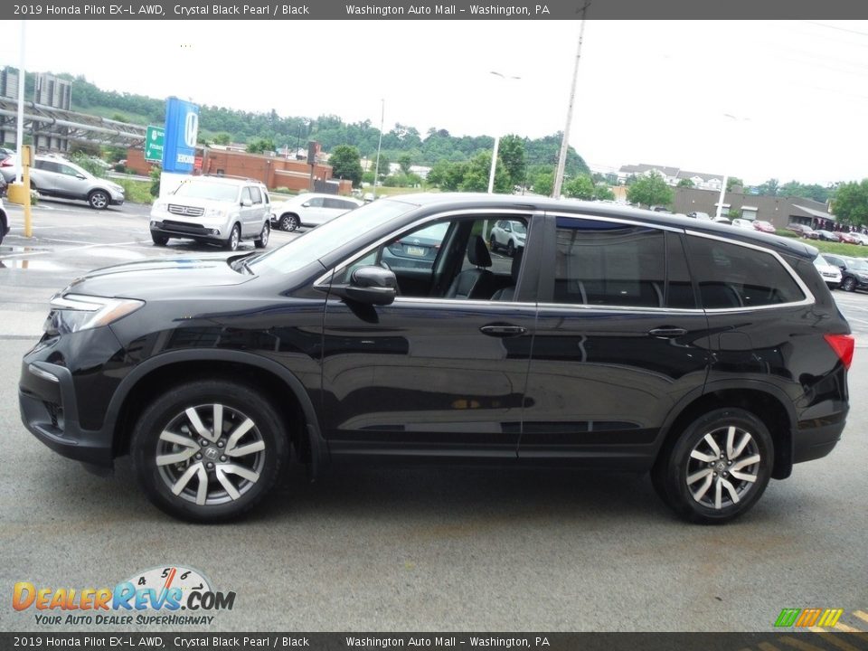 2019 Honda Pilot EX-L AWD Crystal Black Pearl / Black Photo #7