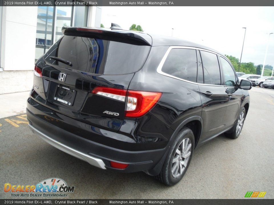 2019 Honda Pilot EX-L AWD Crystal Black Pearl / Black Photo #10