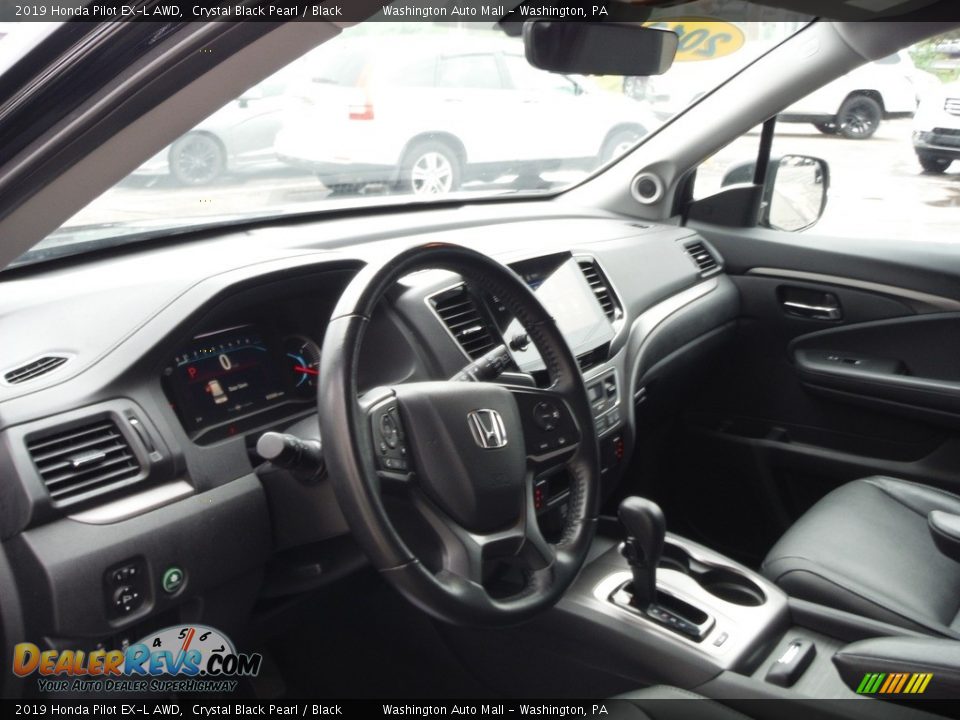 2019 Honda Pilot EX-L AWD Crystal Black Pearl / Black Photo #13