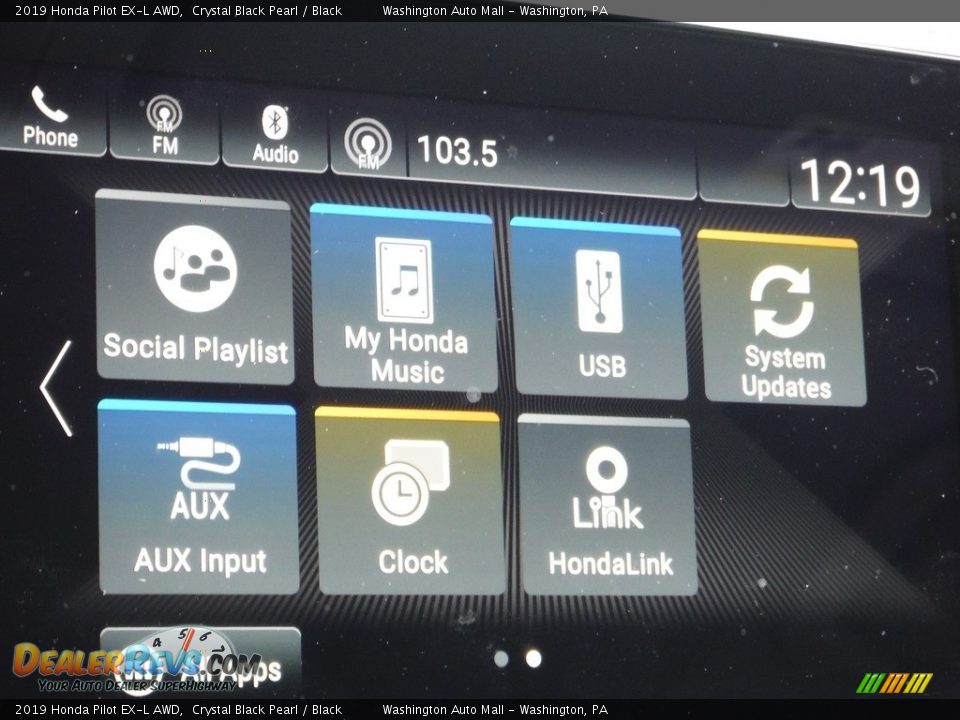 2019 Honda Pilot EX-L AWD Crystal Black Pearl / Black Photo #22
