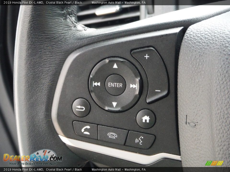 2019 Honda Pilot EX-L AWD Crystal Black Pearl / Black Photo #24