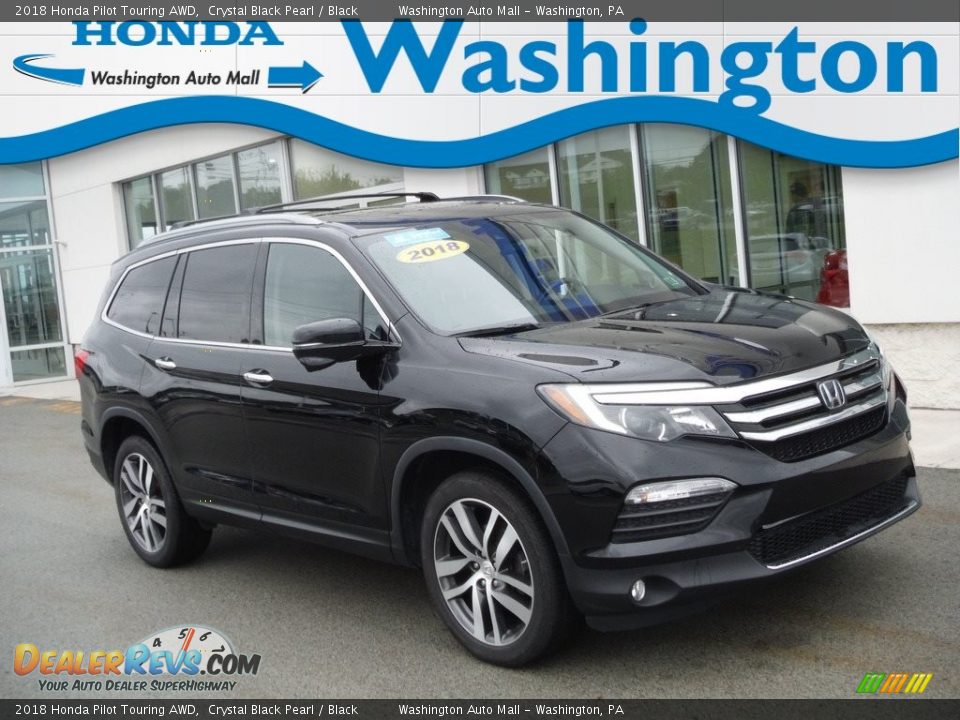 2018 Honda Pilot Touring AWD Crystal Black Pearl / Black Photo #1