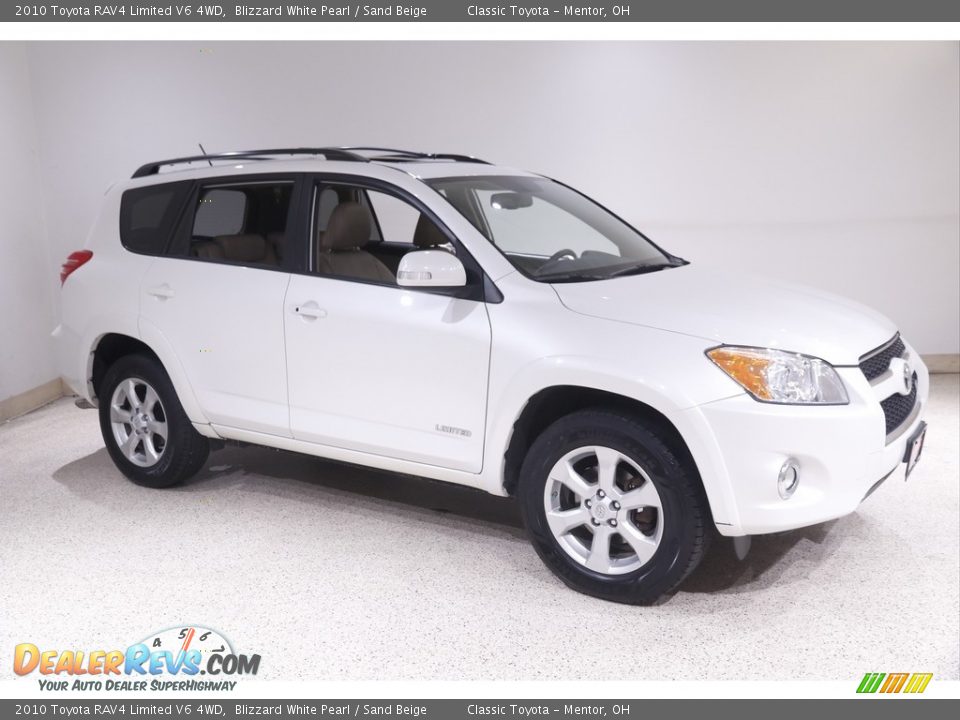 2010 Toyota RAV4 Limited V6 4WD Blizzard White Pearl / Sand Beige Photo #1