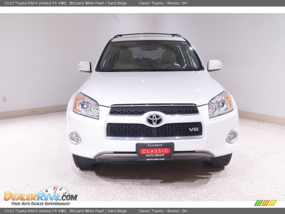 2010 Toyota RAV4 Limited V6 4WD Blizzard White Pearl / Sand Beige Photo #2