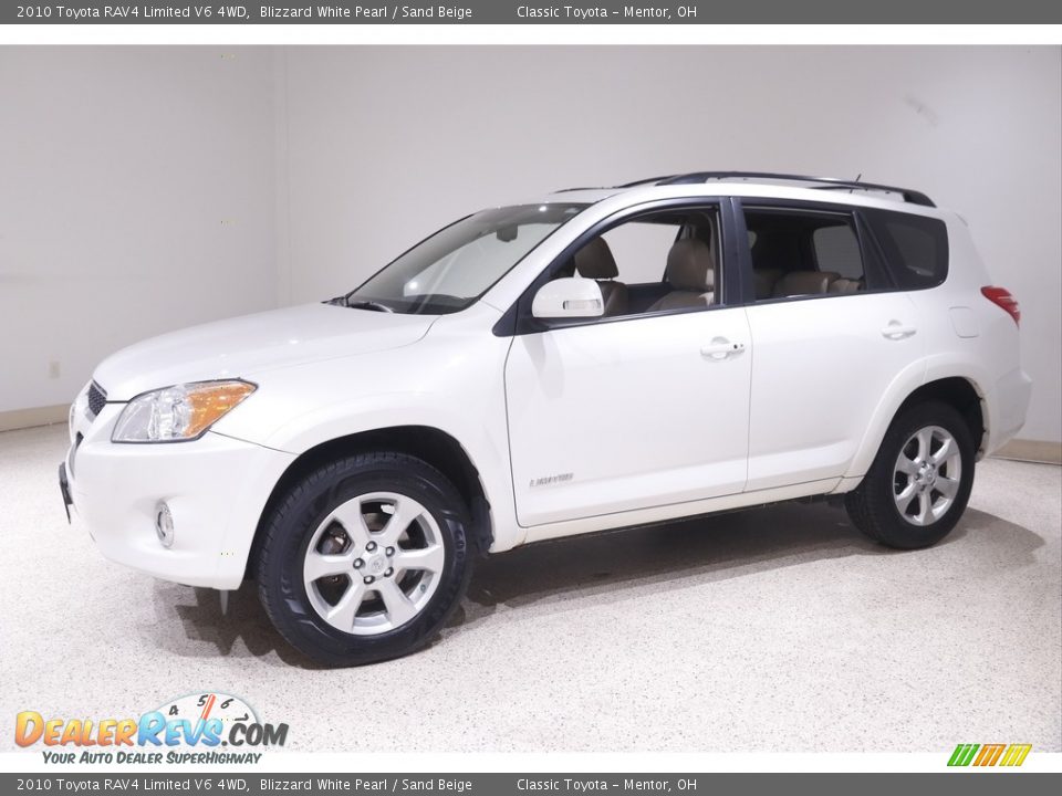 2010 Toyota RAV4 Limited V6 4WD Blizzard White Pearl / Sand Beige Photo #3