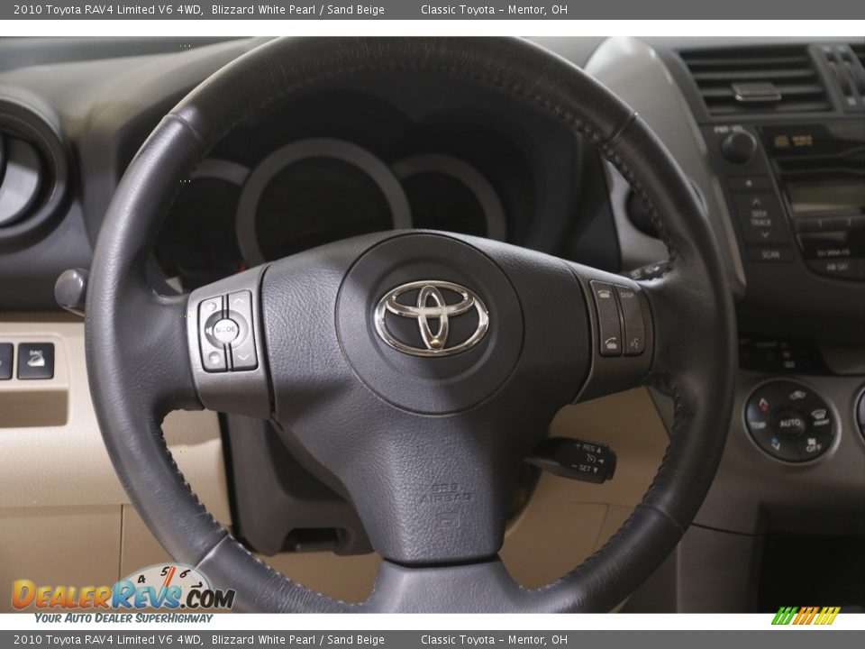 2010 Toyota RAV4 Limited V6 4WD Blizzard White Pearl / Sand Beige Photo #7