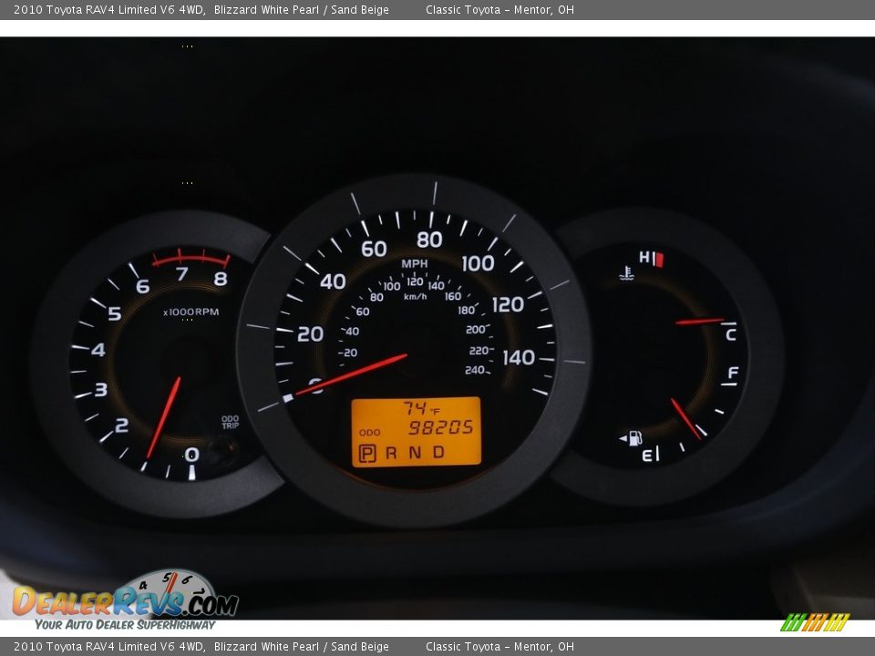 2010 Toyota RAV4 Limited V6 4WD Blizzard White Pearl / Sand Beige Photo #8
