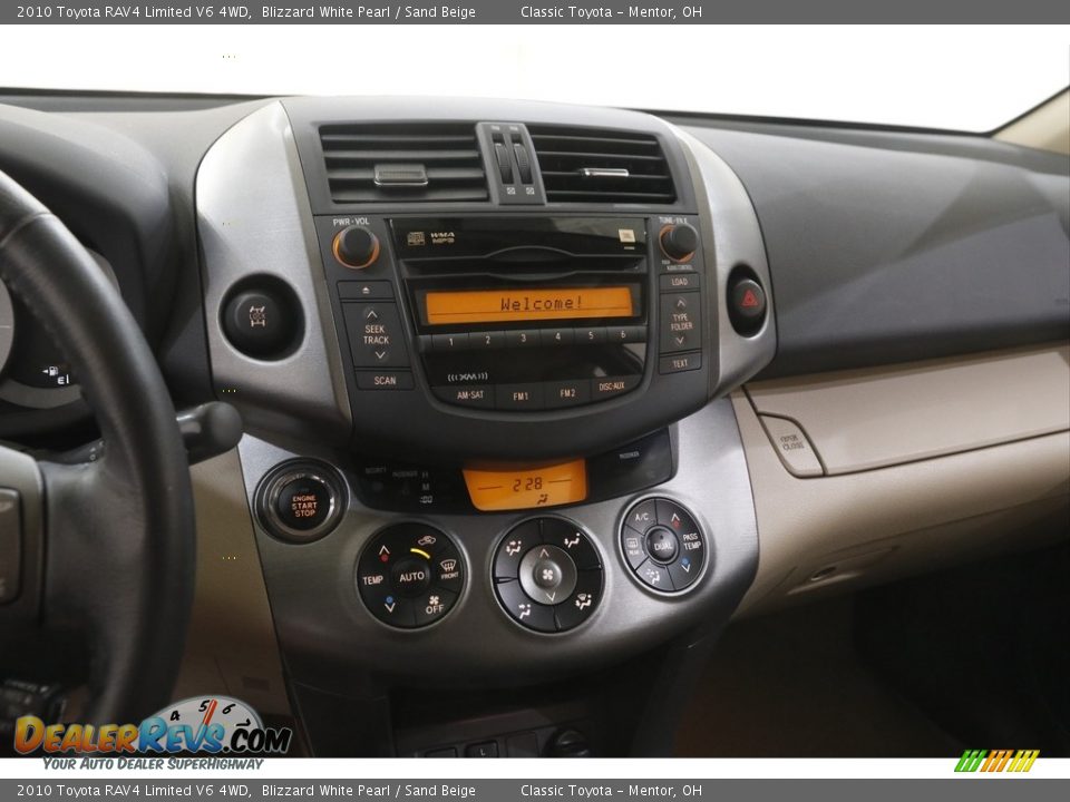 2010 Toyota RAV4 Limited V6 4WD Blizzard White Pearl / Sand Beige Photo #9