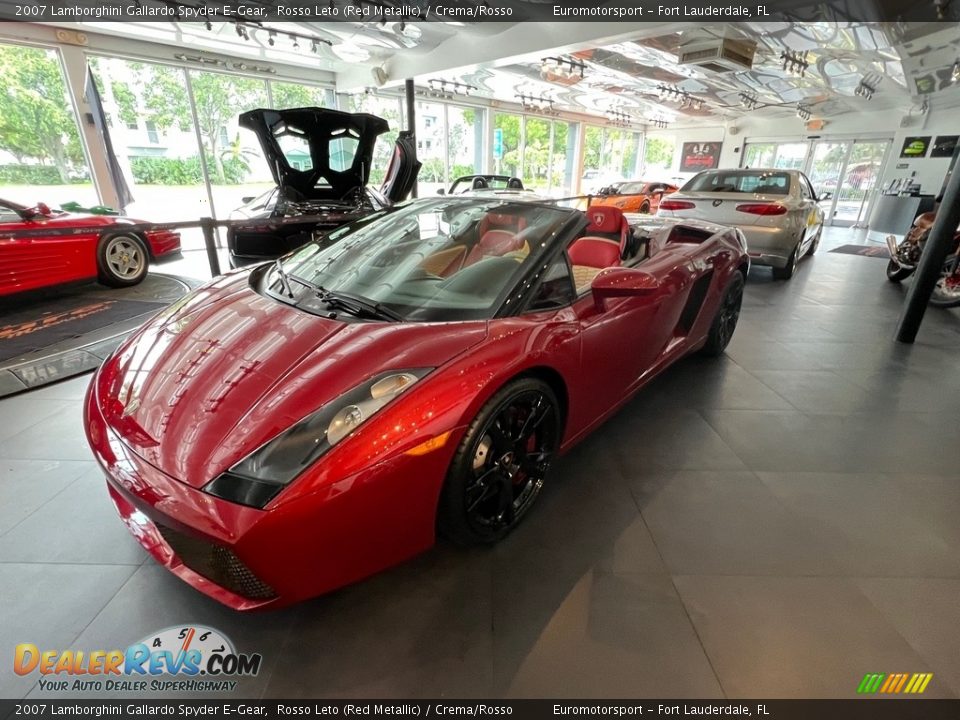 2007 Lamborghini Gallardo Spyder E-Gear Rosso Leto (Red Metallic) / Crema/Rosso Photo #6