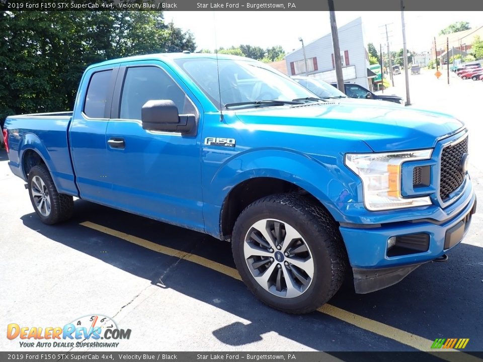 2019 Ford F150 STX SuperCab 4x4 Velocity Blue / Black Photo #4