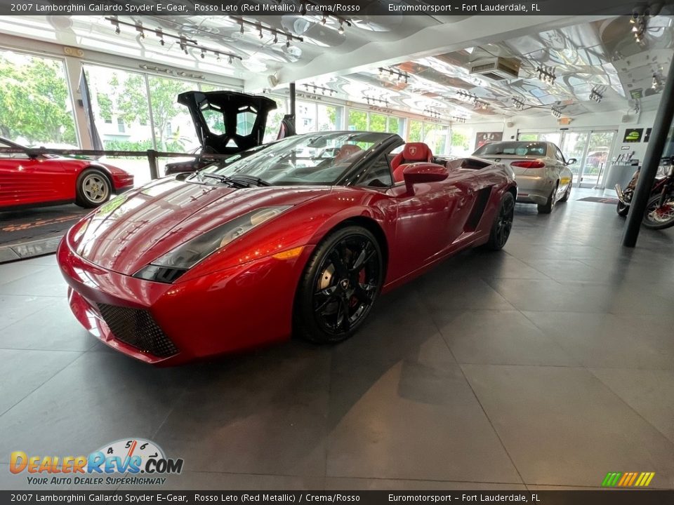 2007 Lamborghini Gallardo Spyder E-Gear Rosso Leto (Red Metallic) / Crema/Rosso Photo #7