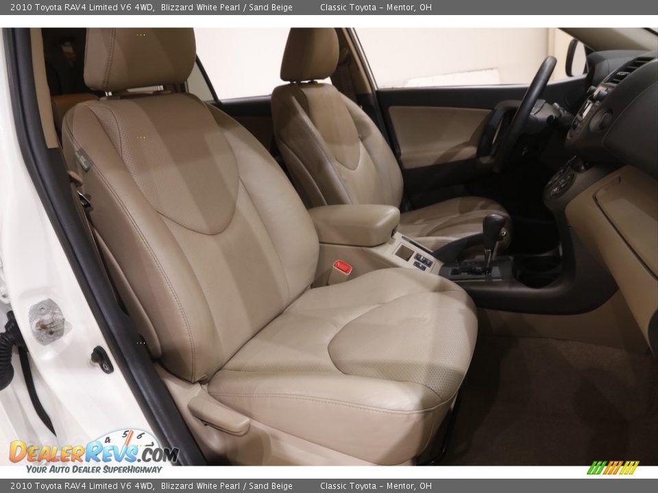 2010 Toyota RAV4 Limited V6 4WD Blizzard White Pearl / Sand Beige Photo #13