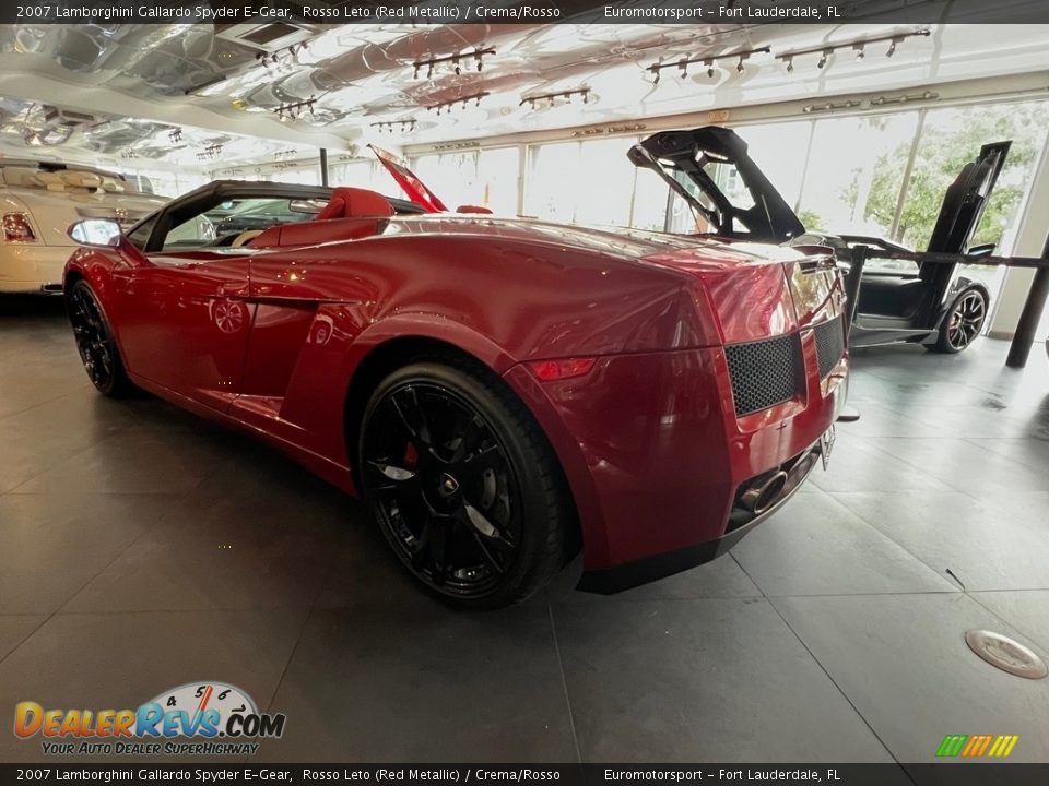 2007 Lamborghini Gallardo Spyder E-Gear Rosso Leto (Red Metallic) / Crema/Rosso Photo #9