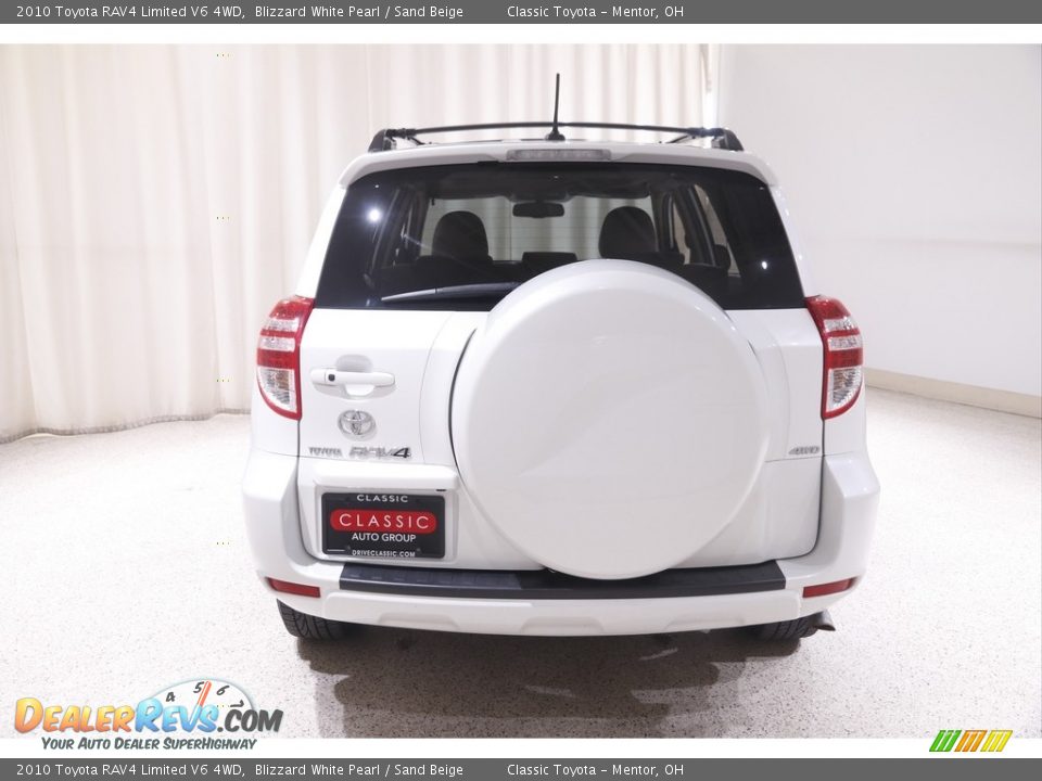 2010 Toyota RAV4 Limited V6 4WD Blizzard White Pearl / Sand Beige Photo #16