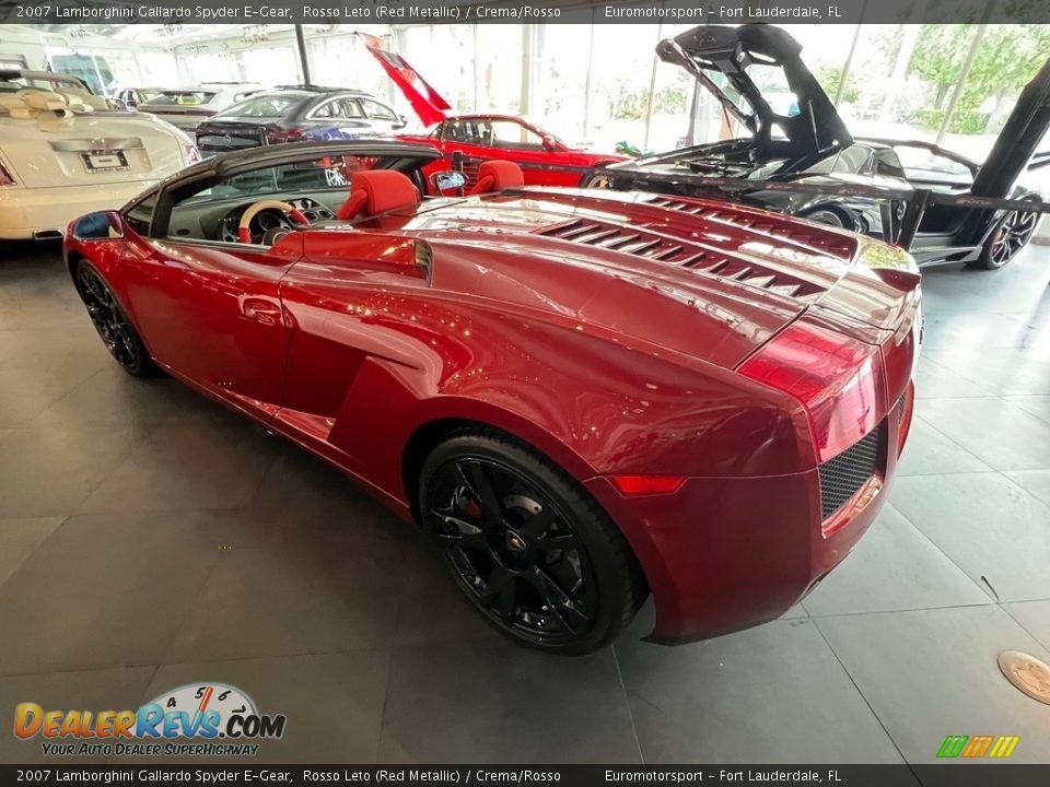 2007 Lamborghini Gallardo Spyder E-Gear Rosso Leto (Red Metallic) / Crema/Rosso Photo #10