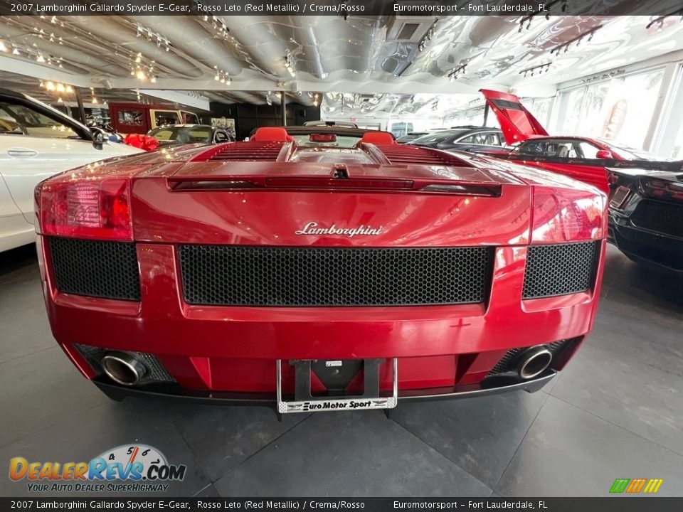 2007 Lamborghini Gallardo Spyder E-Gear Rosso Leto (Red Metallic) / Crema/Rosso Photo #11