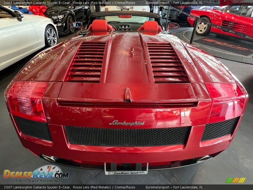 2007 Lamborghini Gallardo Spyder E-Gear Rosso Leto (Red Metallic) / Crema/Rosso Photo #12