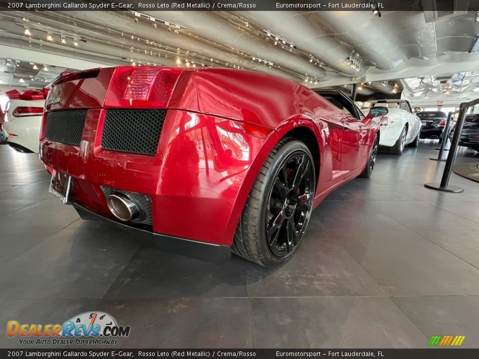 2007 Lamborghini Gallardo Spyder E-Gear Rosso Leto (Red Metallic) / Crema/Rosso Photo #14