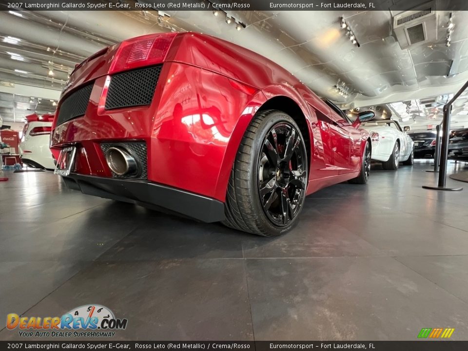 2007 Lamborghini Gallardo Spyder E-Gear Rosso Leto (Red Metallic) / Crema/Rosso Photo #15