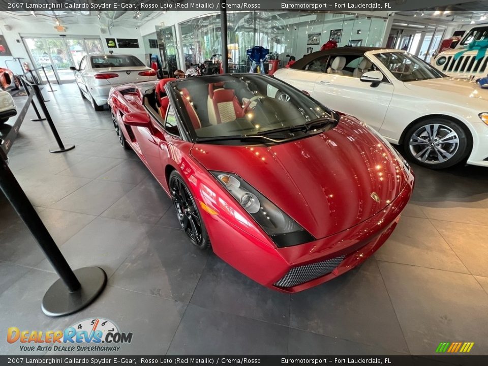 2007 Lamborghini Gallardo Spyder E-Gear Rosso Leto (Red Metallic) / Crema/Rosso Photo #16