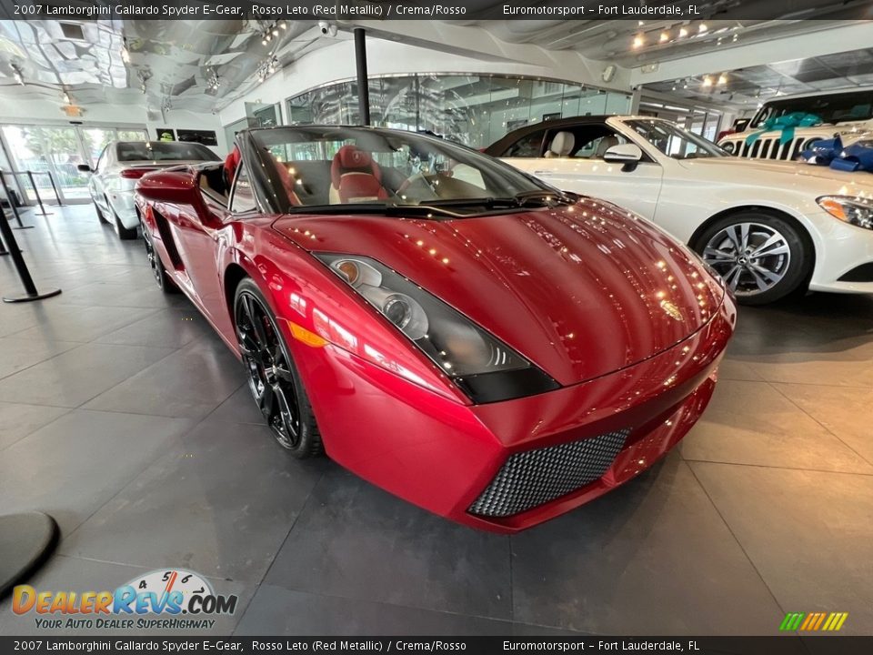 2007 Lamborghini Gallardo Spyder E-Gear Rosso Leto (Red Metallic) / Crema/Rosso Photo #17