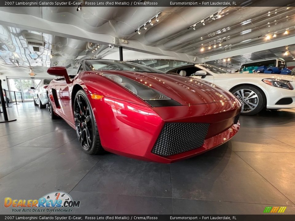 2007 Lamborghini Gallardo Spyder E-Gear Rosso Leto (Red Metallic) / Crema/Rosso Photo #18