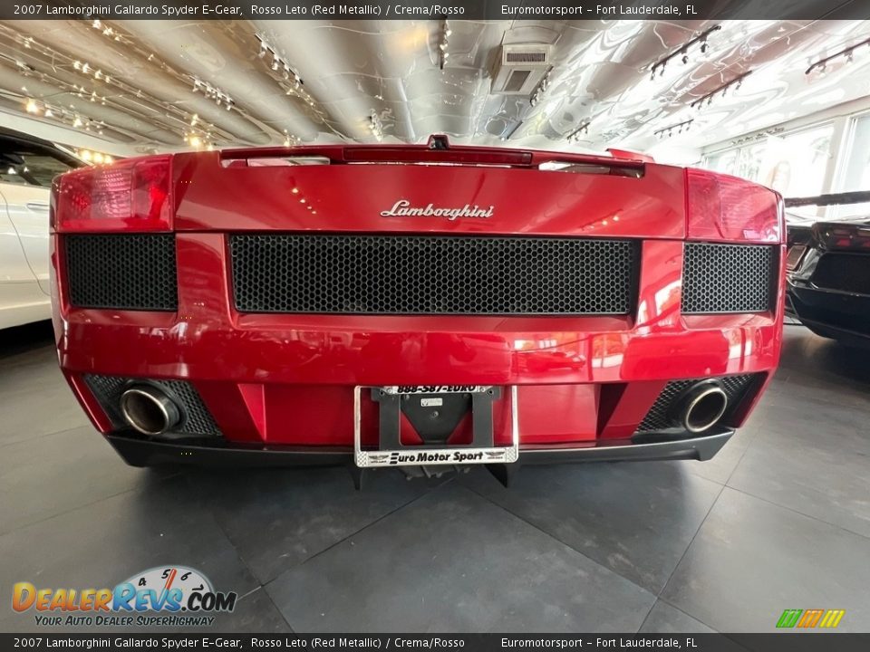 2007 Lamborghini Gallardo Spyder E-Gear Rosso Leto (Red Metallic) / Crema/Rosso Photo #20